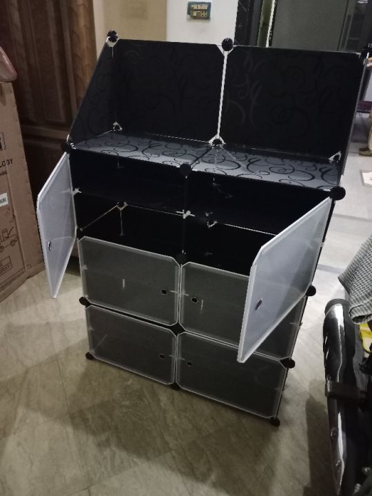 Multi-Layer%204/6%20Door%20Portable%20Plastic%20Shoe%20Cabinet:%20Economical,%20Dust-Proof,%20Space-Saving%20-%20Image%203