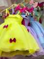 zeeniastic bow frock for baby girls from 1-10 years in multicolor. 