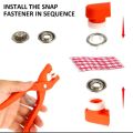 Pliers Button Press Tool With 25 Button Metal Snaps Buttons with Fastener Pliers Tool Kit Set Sewing Free Snap Button Kit with Manual Pliers Press Studs Tool for DIY Crafts Bags Sewing Snap Fastener Kit. 