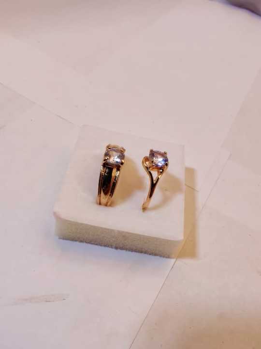PACK OF 2 ONE KARAT RINGS ARTIFICIAL JEWELRY FOR CASUAL AND PARTY WEAR