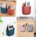 1Pcs Self Adhesive Wall Hanging Bedroom Remote Mobile Storage Holder Desktop Pen Pencil Holder - Multi. 