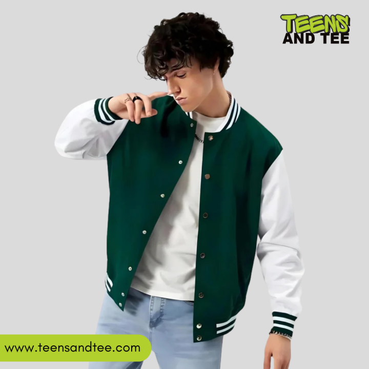 Green Varsity Baseball Jacket for Men & Women – Green Varsity Jacket