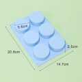 6 Cavity Round Silicone Cake Mold Chocolate Covered Cookie Mould for Jelly Pudding Soap Cheesecake Pastry Baking Accessories. 