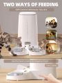 ROJECO Automatic Cat Feeders for 2 Cats, 4L Cat Food Dispenser with APP Control, Double Stainless Steel Bowls, Dual Power Supply and Low Food Alarms, 2.4GHz Wi-Fi Enabled Pet Feeder for Cats and Dogs. 