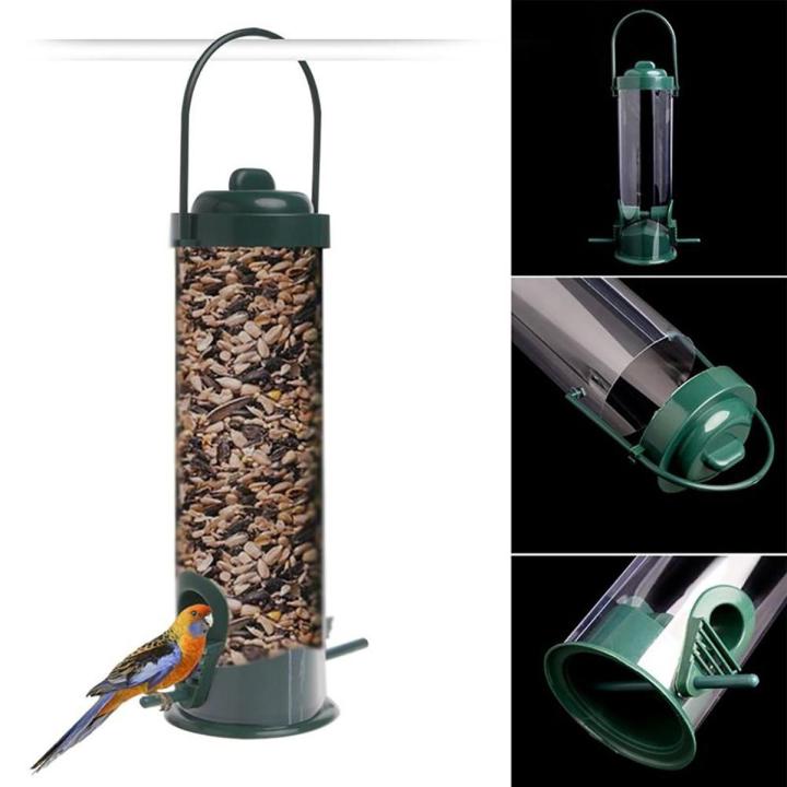 Hanging Wild Bird Feeder Seed Container Hanger Garden Outdoor Feeding Tool
