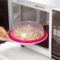 Plastic Food Cover Tent Microwave Plate Cover Dust Cover Round Anti-Splatter Lid for Kitchen. 