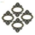 2x 4PCS Vintage Drawer Label Tag Frame Label Holder Pull Handle. 