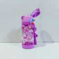 Girls Favourite Creative Character Imported Water Bottle with Straw BPA Free Clear Plastic Water Bottles For School Kids 450ml. 