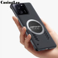 For Xiaomi 13T case Ultra Thin Frameless Case Matte Adsorption Metal Heat Dissipation Ring Cover For Mi Xiaomi 13T Pro Back Cover Phone cases. 