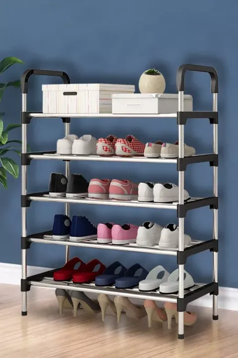 COMFORT%20ZOON%20Shoe%20Rack%20Organizer%20-%20Stainless%20Steel%20Shoe%20Rack%20Shoe%20Stand%20%20Fashion%20Shoe%20Rack%20-%20Shoe%20Storage%20-%205%20%20Tiers%20Heavyweight%20Shoe%20Stand%20hoe%20Rack%20Multifunctional%20Book%20Rack%20Accessories%20Rack%20for%20Home%20and%20Office%20Durable%20Non%20Breakable%20Shoe%20Organizer%20-%20Image%204