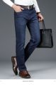 New mens jeans pants Business Jeans Men Classic Style Dark Blue Stretch Denim Jeans Pants for Male. 