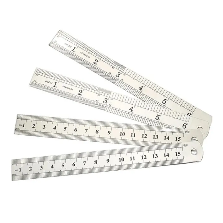 Premium Stainless Steel Scale Rulers - 12 Inch & 6 Inch Steel Ruler Set ...