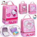 Sanrio Hello Kitty Lunch Bag Kid Portable Lunch Box Bag Melody Lunch Box Thermal Bag School Picnic Thermal Cold Food Container. 