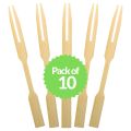 Mini Food Picks, Bamboo Fruit Picks, Mini Cocktail Forks, Party Forks, Buffet Mini Forks, Two Prongs Cocktail Picks for Appetizer, Cocktail, Pastry, and Dessert. 