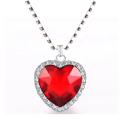 Exquisite Heart Pendant Necklace For Women Titanic Heart Of Ocean Blue Heart "my Heart Will Go On" Necklace Velvet Bag. 