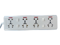 Universal Electrical Power Extension Board Heavy Duty 4 switch socket sets with On/Off Buttons and Indicators,  3000W Capacity, High Quality Master Male Plug, Extension board with 4 Multi Socket sets with button and 5 Meters 15ft Heavy Duty Copper Wire. 