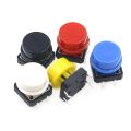 5PCS Tactile Push Button Switch Momentary 12*12*7.3MM Micro switch button + 5PCS Tact Cap(5 colors) for Arduino Switch. 