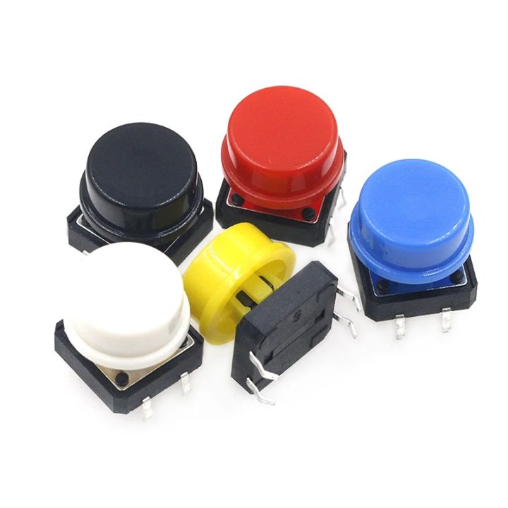 5PCS%20Tactile%20Push%20Button%20Switch%20Momentary%2012*12*7.3MM%20Micro%20switch%20button%20+%205PCS%20Tact%20Cap(5%20colors)%20for%20Arduino%20Switch%20-%20Image%202