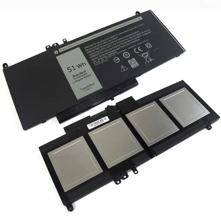 Latitude%20G5M10%20E5250%20E5425%20E5450%20E5470%20E5525%20E5550%208V5GX%20R9XM9%20WYJC2%201KY05-SIKER%2051Wh%204%20Cell%20Battery%20-%20Image%203