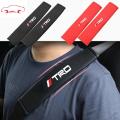 TRD Car Seat Belt Cover Universal Leather Car Safety Belt Auto Shoulder Protector Strap Pad Cushion Cover For Toyota Vios Hilux Camry Harrier Innova Rush Yaris Alphard Hiace Fortuner Vellfire Corolla Cross RAV4. 