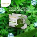 Arena Gold Neem Soap Bar 100g |  Face& Body Soap| For Sensitive And Acne Prone Skin| Soothes Skin| Helps Prevent Acne| Organic Neem Soap Bar| Helps Repair Sensitive Skin| Helps Reduce Acne Marks| For Men And Women Both| Reduces Blemishes | Body Soap. 