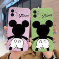 For iPhone 7 Case Cartoon Cute Mickey Mouse New Design Side Phone Case Square Edge Pattern Silicone Cases Full Cover Camera Casing Shockproof Softcase Protection Case. 