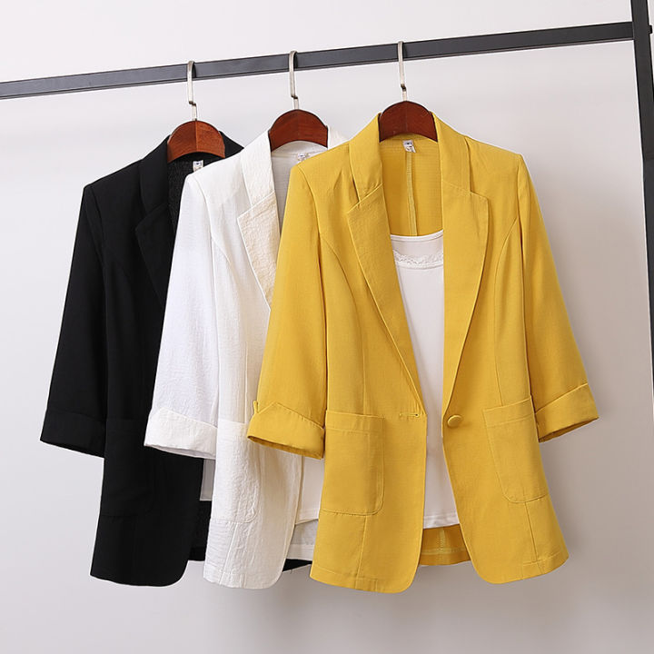bellylady%20Women%20Summer%20Coat%20Cotton%20Linen%20Medium%20Long%20Loose%20Suit%20-%20Image%204