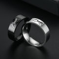 Stackable I Love You Hand In Hand Gestures BFF Friendship Flat Knuckle Jewelry Stainless Steel Dome Couple Ring. 