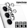 Glitter Camera Lens Protector for Samsung Galaxy S24 Ultra Aluminum Alloy Metal Tempered Glass Camera Cover for Galaxy S23 Ultra S22 Ultra. 