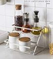 jar stand spice rack 2 layer Rack Stainless Steel Multipurpose Rack jar shampoo holder Kitchen Rack Stand Kitchen Accessories spice rack holder. 