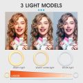 【ZOSR】6/8/10 Inch Led Ring Light Round Lamp with Clip On Laptop Computer for Youtube Live Streaming Led Photography. 