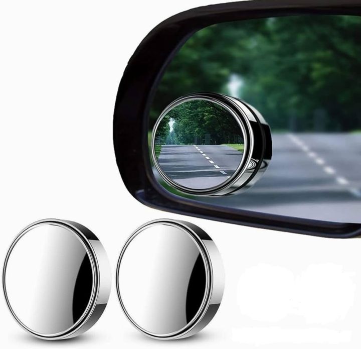 Car Round Mirror Original Glass Rear view Blind spot Side Mirror Wide-angle 360 lens - 2 pcs Free Shipping