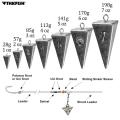 THKFISH 1pc lead fishing Sinker Pyramid shape Fishing Weight for Saltwater Freshwater For Pompano, Sand-perch, Croaker, Drum, Bass ,etc 1oz-4oz fishing accessories fishing gear fishing tackle more durable. 