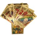54Pcs 27Pcs Metal Gold Silver Pokemon Cards English Version Charizard Pikachu Trainer Card Game Collection Battle Toys Child Gift. 