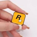 CollapseTen Game Five-pointed Star GTA R Brooch Grand Theft Auto Rockstar Alloy Metal Badges Lapel Pins Brooches Jewelry Accessories Gift. 