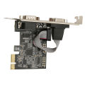 PCIe RS232 Serial Host Controller Card PCIE X1 Interface Practical 2 Port PCIe Serial Expansion Card for for POS System. 