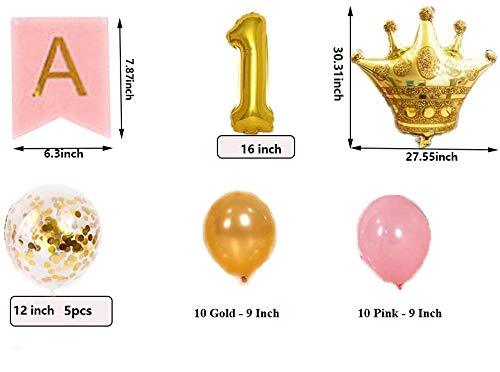 1st%20Birthday%20Girl%20Decorations%20WITH%20Gold%20Crown%20Balloons,Pink%20Gold%20Happy%20Birthday%20Banner,%20Confetti%20Balloons,Number%201%20Birthday%20Balloons%20for%20Pink%20and%20Gold%20Party%20Supplies%20Decoration%20-%20Image%204