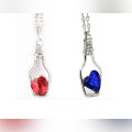 Pack of 2 - Red & Blue Bottle of Love Pendant Necklace for Women - TM-PN-05-P. 