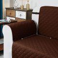 Quilted Sofa Covers - 3 Seater - Cotton - Sofa Runners With Side Pockets. 