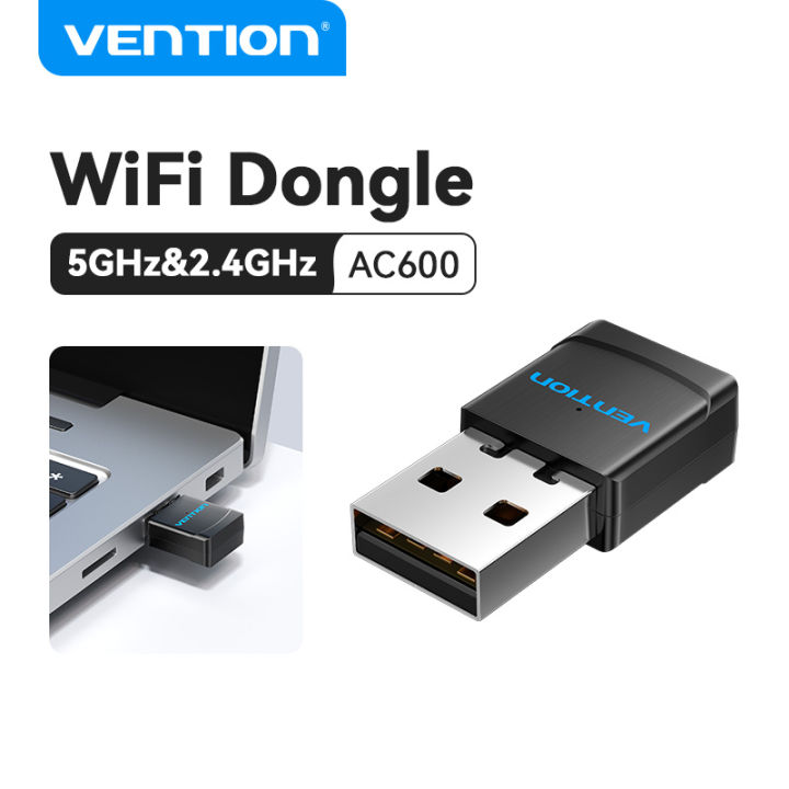 Vention USB wifi adapter 5Ghz&2.4GHz Dual-Band wifi antenna for Pc Desktop Laptop wifi to ethernet adapter wifi receive Network Card Wireless USB Adapters Wifi Dongle