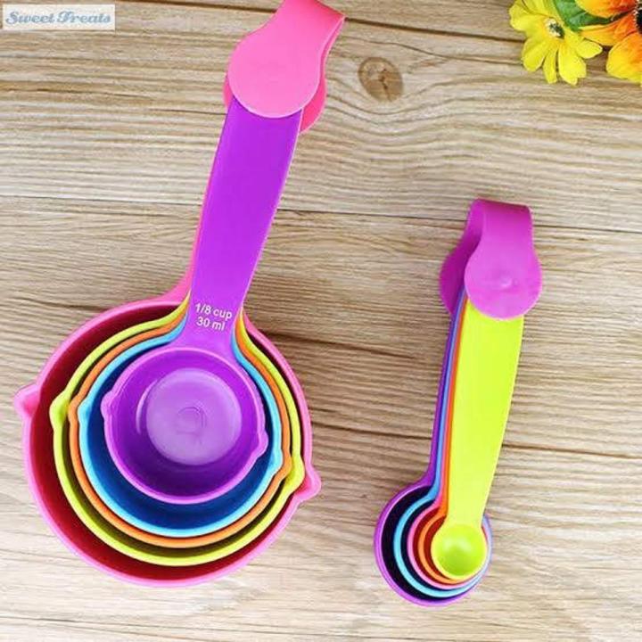 10 Pcs Measuring Spoons - Measuring Cups - Multicolor