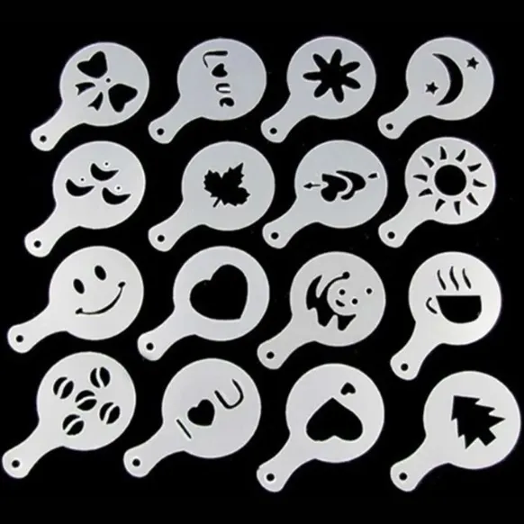 Pack%20Of%2010%20Coffee%20Art%20Stencil%20Random%20Design%20-%20Image%205