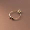 WOOZU Korean Chic Round Pearl Ring 925 Sterling Silver Classic Stackable Finger Rings For Women Personality Statement Jewelry. 