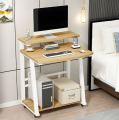Computer Desk with Monitor Stand and Storage Shelves,Small Computer Desk Home Office Desk Study Table for Small Spaces. 
