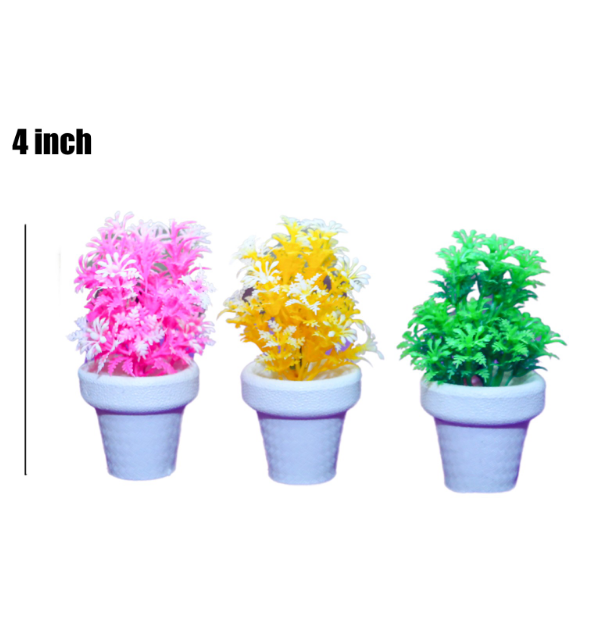 Set of 3 Flower Pots Home Decor Living Room Artificial Plant Pot Desktop Potted Ornaments Plastic Garden Flower Pot for Home