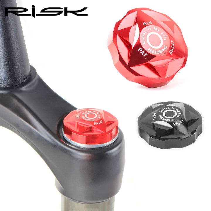RISK Mountain Bike Shock Absorber Front Fork Shoulder Cover Aluminum Alloy Bicycle Air Fork Cap RA147