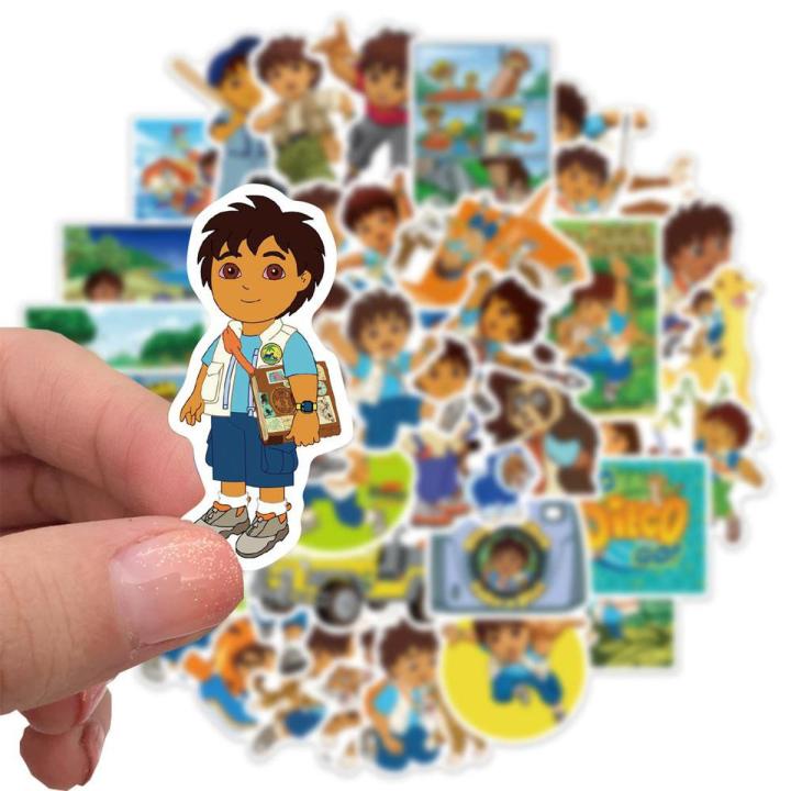 10/50PCS Cartoon TV Go diego go Stickers For Laptop Guitar Luggage Waterproof Graffiti Sticker Decal Kid Toy
