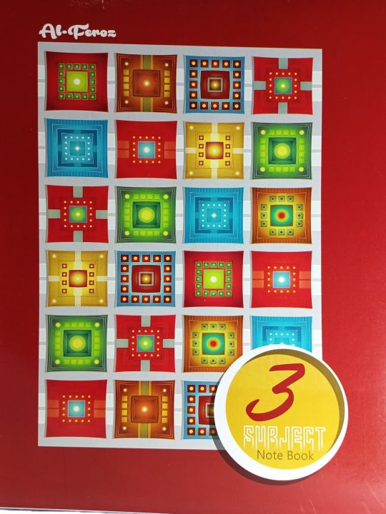 Subject book with 3 portions & imported paper