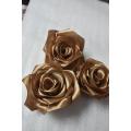 satin silk flowers/artificial handmade flowers-pack of 6. 