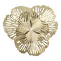 Metal Wall Decor Modern Stylish Triangular Ginkgo Flower Iron 3D Wall Sculpture for Living Room Bedroom Hall. 